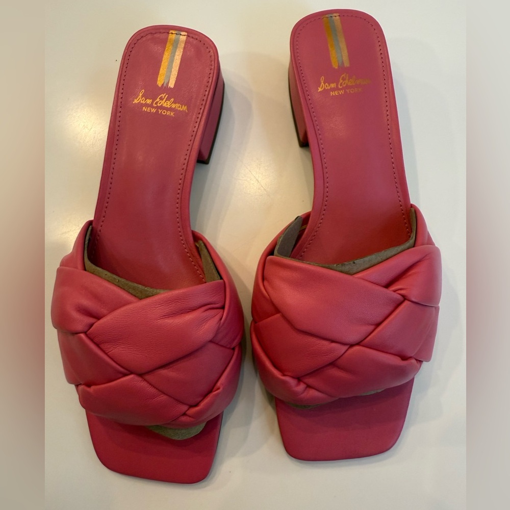 Sam Edelman Women's Dawson Puffed Slide Sandals hot pink 6.5 NWOT